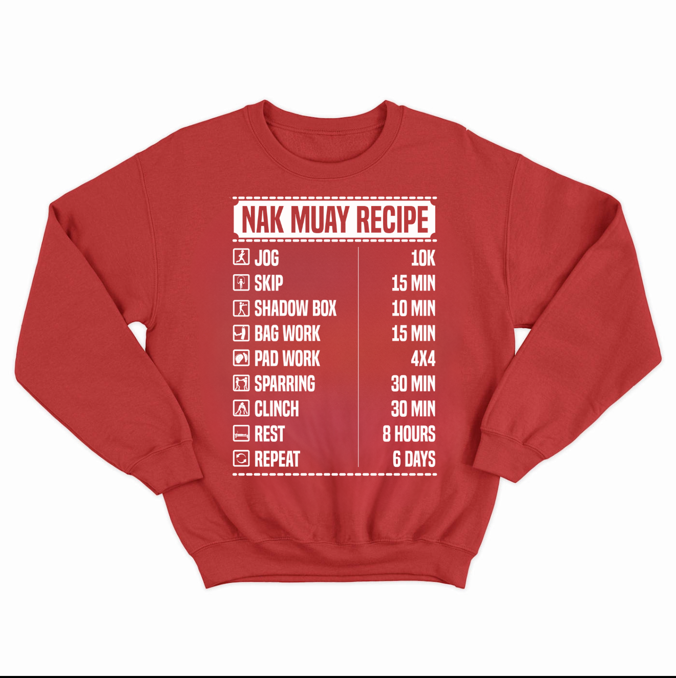 Nak Muay Recipe Crewneck Sweatshirt