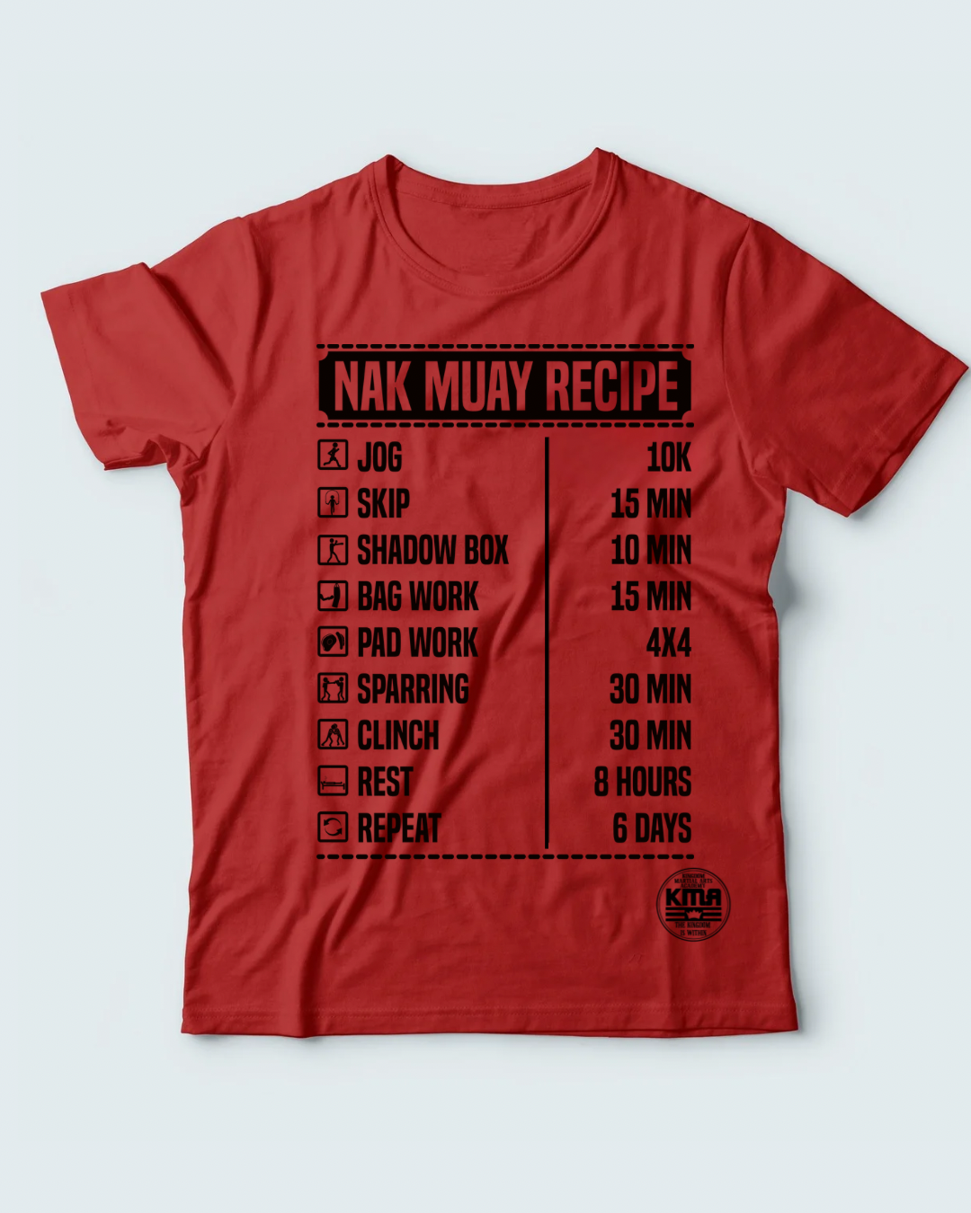 Nak Muay Recipe Shirt (black ink)
