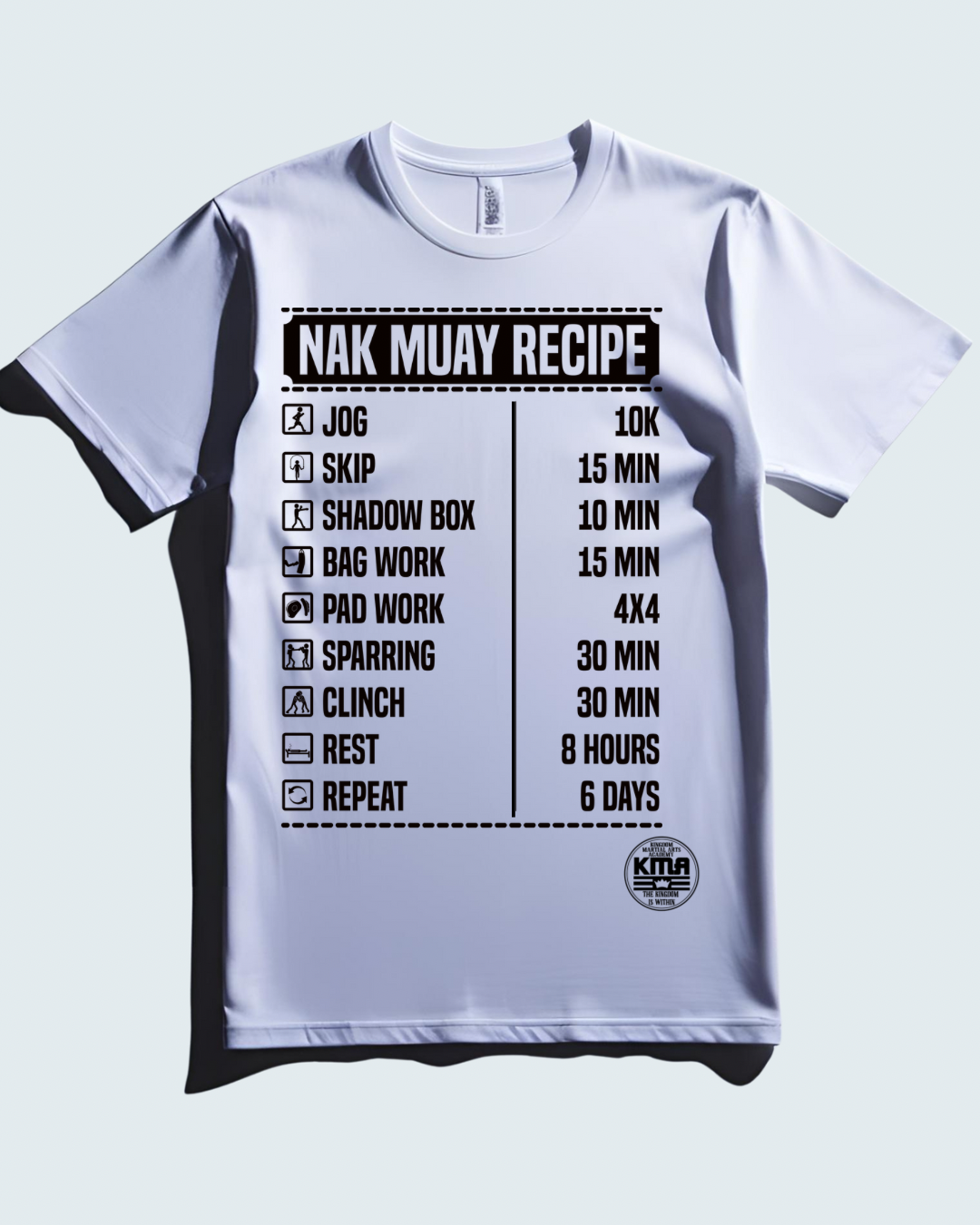 Nak Muay Recipe Shirt (black ink)