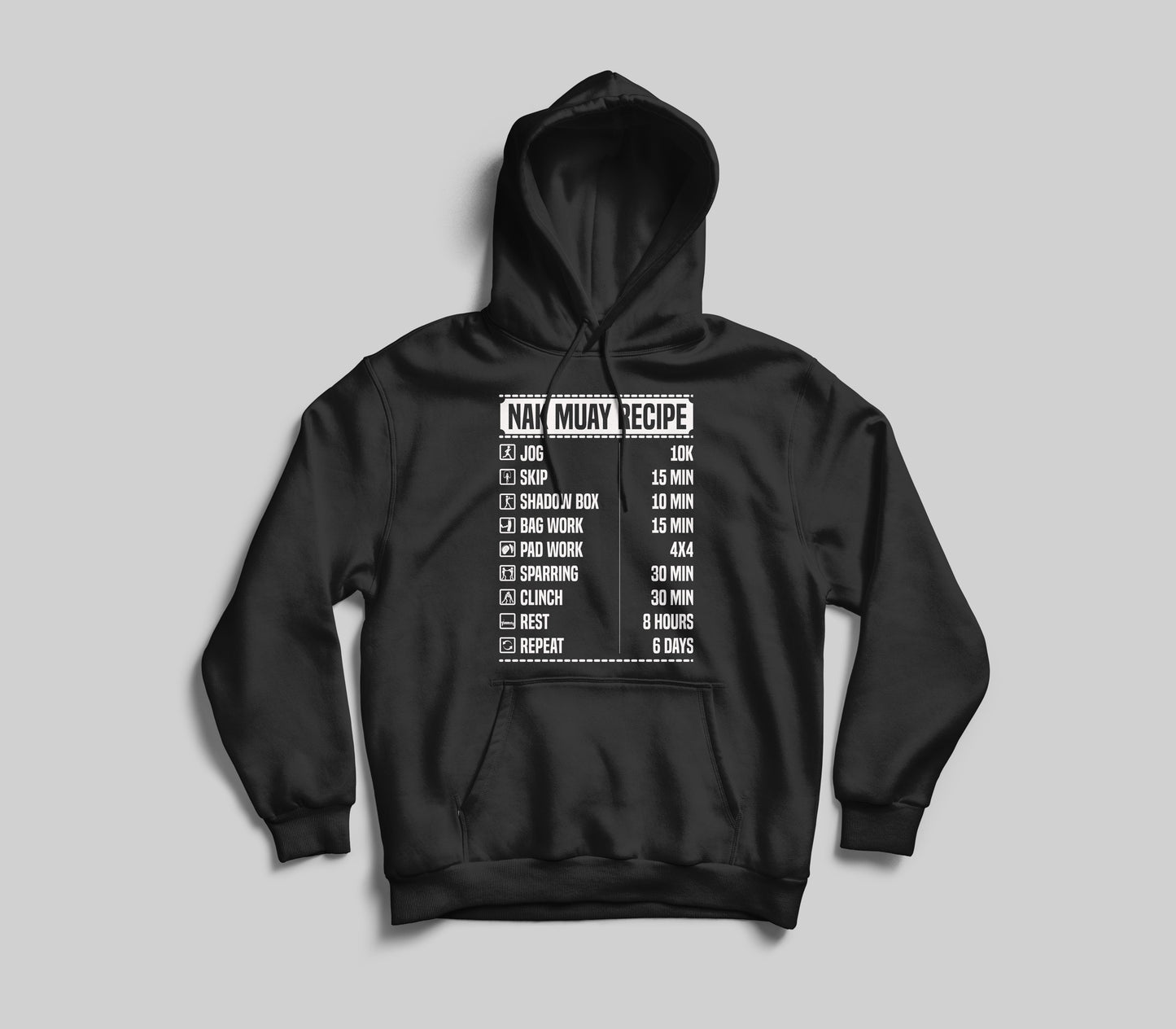 Muay Thai Recipe Hoodie