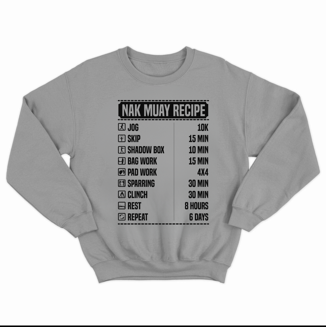 Nak Muay Recipe Crewneck Sweatshirt